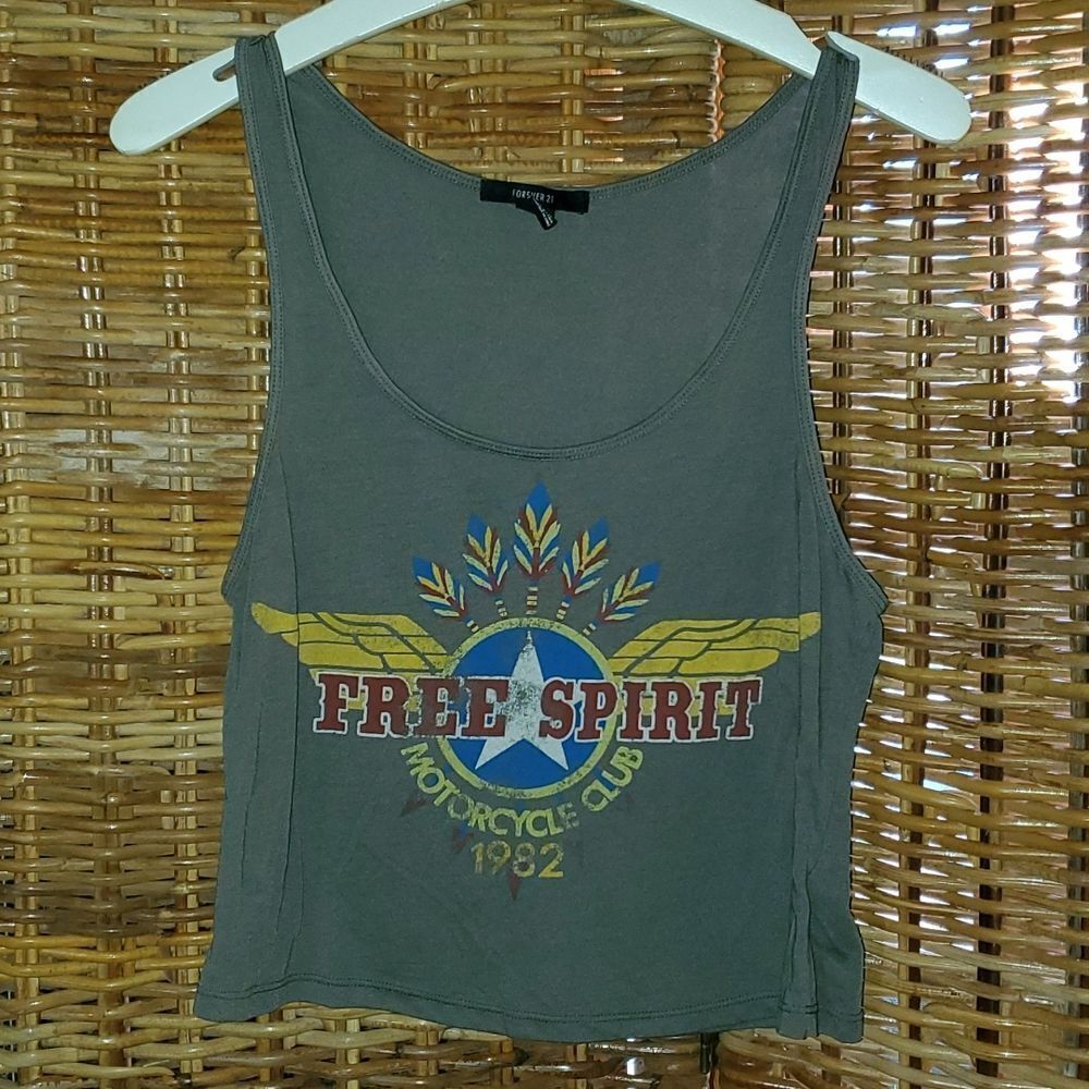 Free Spirit Motorcycle Club Tank Top Forever 21 M